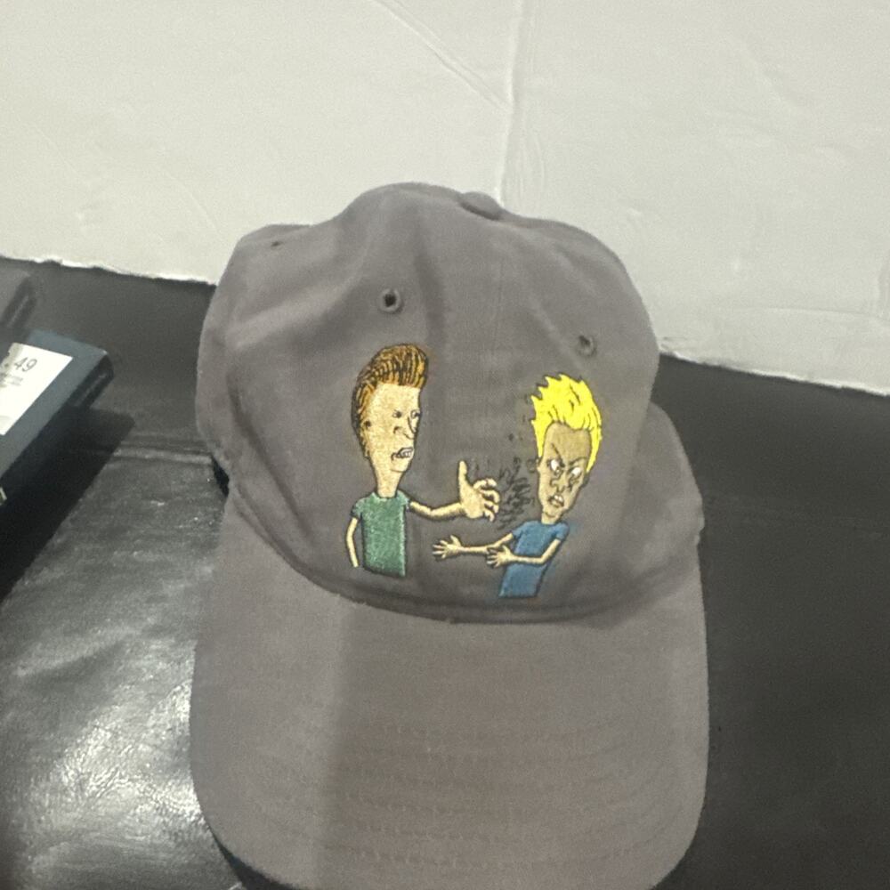 Beavis and Butt-Head MTV Gray Baseball Cap Hat 2017 Viacom Adjustable
